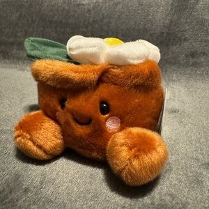 Cute plant pot Plush with Flower Accent